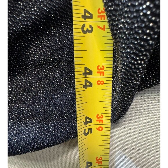 DB Studio Metallic Glitter Corset Dress Size 18 Black/Silver Stretchy Ruche Side - Picture 11 of 16